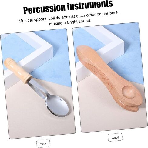 2 Pcs Music Spoon Instrument Musical Spoons Musical Instruments Music Lollipop Traditional Percussion Spoon Percussion Spoons 2 Musical Spoons Hand Percussion Instrument in Saudi Arabia