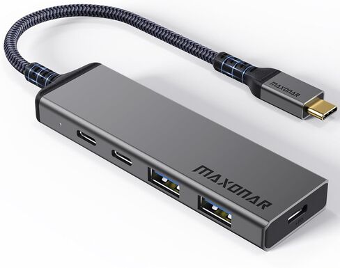محول USB C HUB متعدد المنافذ، مع منفذ USB C PD بقدرة 100 وات، ومنفذي بيانات USB C ومنفذي بيانات USB A، ومحور USB C 5 في 1 إلى USB 3.2 Gen 1 لسلسلة iPhone 15، وMacBook Pro/Air، وiPad Pro ، سيرفيس، XPS، جالاكسي in Kuwait