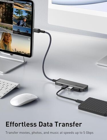 محول USB C HUB متعدد المنافذ، مع منفذ USB C PD بقدرة 100 وات، ومنفذي بيانات USB C ومنفذي بيانات USB A، ومحور USB C 5 في 1 إلى USB 3.2 Gen 1 لسلسلة iPhone 15، وMacBook Pro/Air، وiPad Pro ، سيرفيس، XPS، جالاكسي in Kuwait