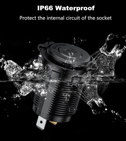 KEWIG 12V Cigarette Lighter Socket, Waterproof Cigarette Lighter Socket Replacement DIY Kit for Car Boat Marine Motorcycle ATV RV Truck Golf Cart and More, 2 Pack in Saudi Arabia