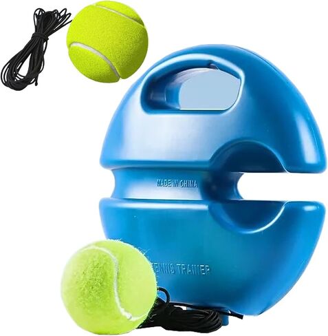 Tennis Trainer Rebound Ball Set, Portable Tennis Self Training Tool, Solo Tennis Practice Rebound Kit for Self-Practice, One Training Base with two String Balls for Beginners/Adults - 1base+2balls in Saudi Arabia