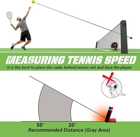 هدايا التنس من TGU - مستشعرات سرعة مسدسات رادار التنس (بدون استخدام اليدين)، أسود (NIS022132025) in Kuwait