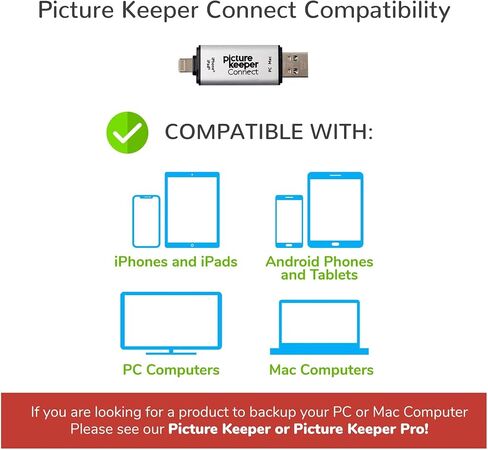 Picture Keeper Connect Photo & Video USB Flash Drive for Apple, Android, & PC Devices, 32GB Thumb Drive in Saudi Arabia