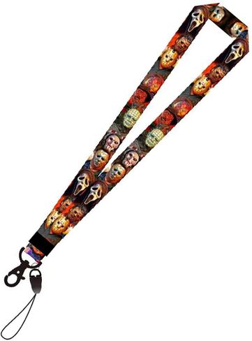 dluhos بارد الرقبة الحبل أنماط الرعب الصراخ، لمفاتيح شارة الهوية للرجال النساء، الإرهاب تحت عنوان سلسلة المفاتيح الهدايا ميرش حزب اللوازم للفتيات المراهقات (الملونة) in Kuwait