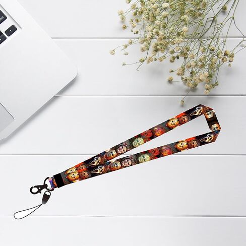 dluhos بارد الرقبة الحبل أنماط الرعب الصراخ، لمفاتيح شارة الهوية للرجال النساء، الإرهاب تحت عنوان سلسلة المفاتيح الهدايا ميرش حزب اللوازم للفتيات المراهقات (الملونة) in Kuwait