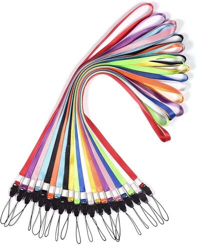20PCS PACK 18-Inch Colorful Quick Release Neck Lanyards Straps Strings for USB Flash Drives, Keychains, ID Name Tag, Badge Holders or Other Portable items in Saudi Arabia