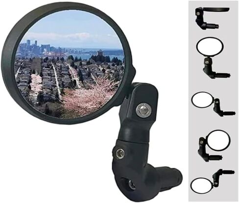 Hafny NEW Multi-Adjustable Bar End Bike Mirror, HD Safe Blast-Resistance Glass Cycling Mirror, E-bike Mirror, Bicycle Rearview Mirror, HF-M952B-FR08 (Anti-glare Blue Glass) in Saudi Arabia