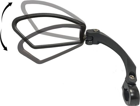 Bicycle mirror,handlebars bike mirror,safety rearview mirror,stainless steel lens suitable for road/mountain/electric bicycle/children/adult bicycle (left) in Saudi Arabia