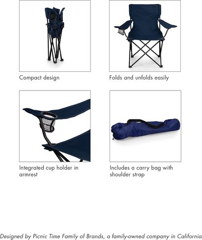 PICNIC TIME NCAA Oregon Ducks PTZ Camp Chair, Picnic Chair, Beach Chair with Carrying Bag, (Black) in Saudi Arabia