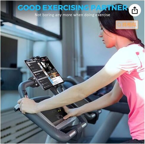 حامل iPad LZSIG للدراجة الثابتة، حامل الكمبيوتر اللوحي على مقود جهاز المشي، حامل للدراجات الثابتة، دراجة التمرين، حامل الميكروفون، ورقة موسيقية مناسبة لـ 4.7-13.5 بوصة، Galaxy والأجهزة اللوحية والهواتف in Kuwait