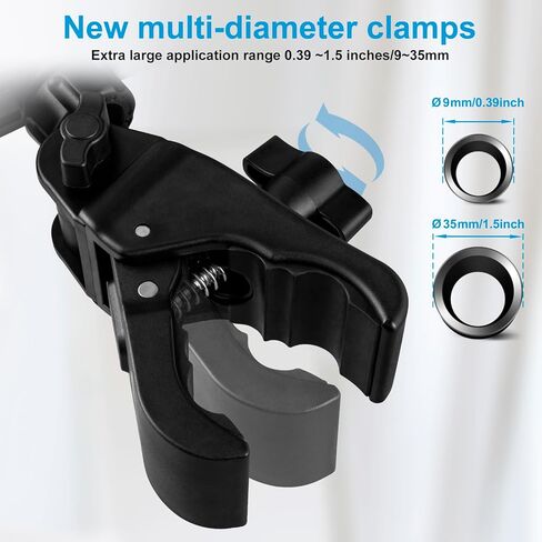 حامل iPad LZSIG للدراجة الثابتة، حامل الكمبيوتر اللوحي على مقود جهاز المشي، حامل للدراجات الثابتة، دراجة التمرين، حامل الميكروفون، ورقة موسيقية مناسبة لـ 4.7-13.5 بوصة، Galaxy والأجهزة اللوحية والهواتف in Kuwait