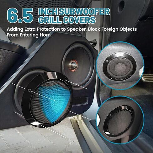 6.5 Inch Metal Mesh Round Speaker Grill Cover, Universal Radio Speaker Grills Decorative for Car Speaker Mounting Home Audio DIY, Mesh Subwoofer Grill Horn Guard Protective Case W/ 8PCS Screws in Saudi Arabia