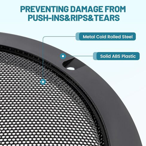 6.5 Inch Metal Mesh Round Speaker Grill Cover, Universal Radio Speaker Grills Decorative for Car Speaker Mounting Home Audio DIY, Mesh Subwoofer Grill Horn Guard Protective Case W/ 8PCS Screws in Saudi Arabia