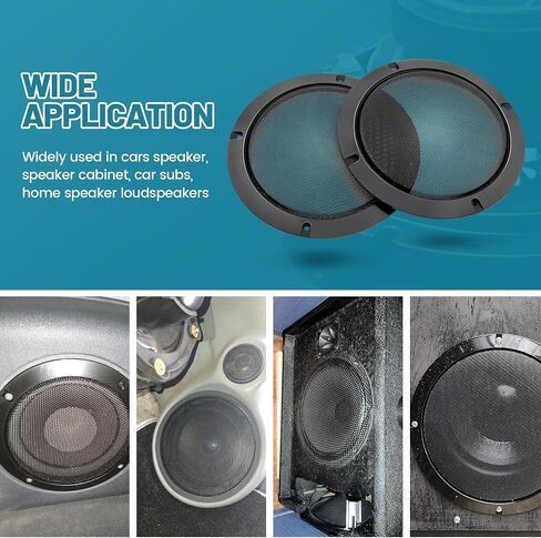 6.5 Inch Metal Mesh Round Speaker Grill Cover, Universal Radio Speaker Grills Decorative for Car Speaker Mounting Home Audio DIY, Mesh Subwoofer Grill Horn Guard Protective Case W/ 8PCS Screws in Saudi Arabia