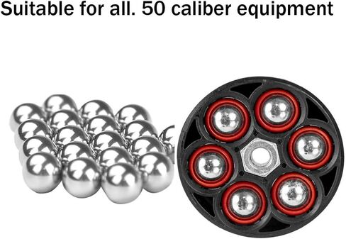100 قطعة من كرات الطلاء 50 كالوري، مقلاع كرات الطلاء المصنوعة من الألومنيوم الصلب عيار 0.50، 2.6 جرام، كرات الدفاع عن النفس مناسبة لـ t4e TR50/HDR 50 in Kuwait