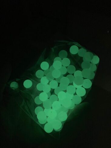 100 x Night Vision Fluorescent Silicon Rubber Balls Paintballs Reballs Glowing in The Dark for Training Self and Home Defense Pistols in 43 Caliber in Kuwait
