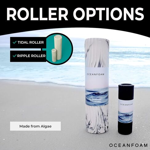 Natural Tidal Roller - Ergonomic Wide Wave Textured Myofascial Back Muscle Massage Foam Roller - Yoga, Athletics, Body Stiffness Stretching Excercises Balance Fitness Trainer - Full Size in Saudi Arabia
