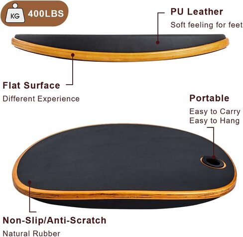 StrongTek Anti Fatigue Balance Board, Standing Desk Balance Boards, Sit Stand Desk Mat Accessory, Wobble Foot Rocker, Balancing Mat, Exercise Core Strength, Comfortable Standing in Kuwait