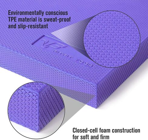 وسادة إسفنجية متوازنة من RitFit - بساط TPE غير قابل للانزلاق مقاس 2 بوصة لتمارين اللياقة البدنية والتوازن واليوجا والعلاج الطبيعي ووسادة الركبة بألوان متعددة in Kuwait