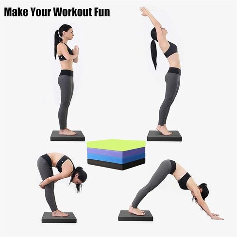 وسادة إسفنجية متوازنة من RitFit - بساط TPE غير قابل للانزلاق مقاس 2 بوصة لتمارين اللياقة البدنية والتوازن واليوجا والعلاج الطبيعي ووسادة الركبة بألوان متعددة in Kuwait