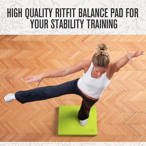 RitFit Balance Foam Pad - 2 inch TPE Non-Slip Mat for Fitness & Balance Exercises,Yoga, Physical Therapy, Knee Cushion with Multi Colors in Saudi Arabia