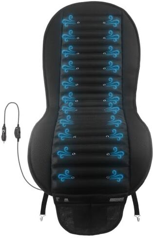 Stalwart Car Seat Cooling Pad - 12V Universal Electric Cooler Seat Cushion with 6 Adjustable-Speed Fans - Cool Car Accessories in Saudi Arabia