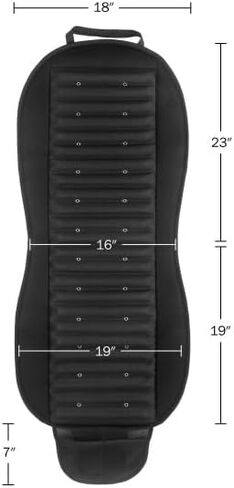 Stalwart Car Seat Cooling Pad - 12V Universal Electric Cooler Seat Cushion with 6 Adjustable-Speed Fans - Cool Car Accessories in Saudi Arabia