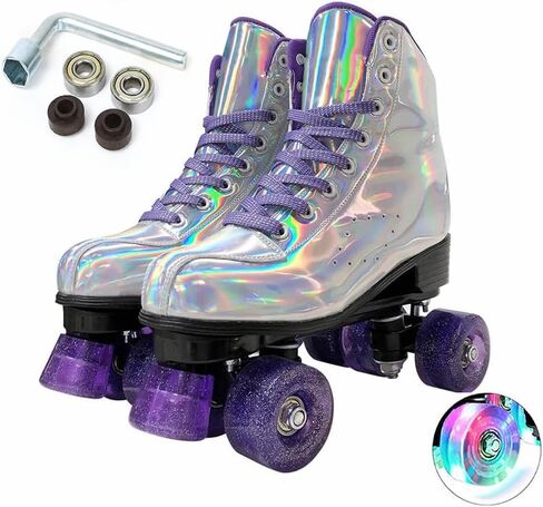 زلاجات دوارة جلدية من XUDREZ للجنسين، أحذية عالية الجودة بتصميم صف مزدوج، زلاجات دوارة كلاسيكية فاخرة للنساء والرجال in Kuwait