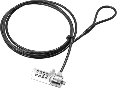 YACSEJAO Notebook Lock and Security Cable Laptop Cable Lock Hardware Security Cable Lock Anti Theft for All Devices with 3x7mm Keyholes are Supported(1.2M/3.9FT) in Saudi Arabia
