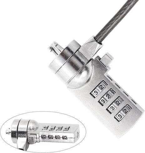 YACSEJAO Notebook Lock and Security Cable Laptop Cable Lock Hardware Security Cable Lock Anti Theft for All Devices with 3x7mm Keyholes are Supported(1.2M/3.9FT) in Saudi Arabia