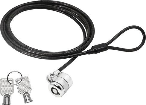 YACSEJAO Notebook Lock and Security Cable Laptop Cable Lock Hardware Security Cable Lock Anti Theft for All Devices with 3x7mm Keyholes are Supported(1.2M/3.9FT) in Saudi Arabia