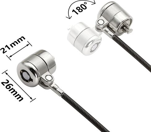 YACSEJAO Notebook Lock and Security Cable Laptop Cable Lock Hardware Security Cable Lock Anti Theft for All Devices with 3x7mm Keyholes are Supported(1.2M/3.9FT) in Saudi Arabia