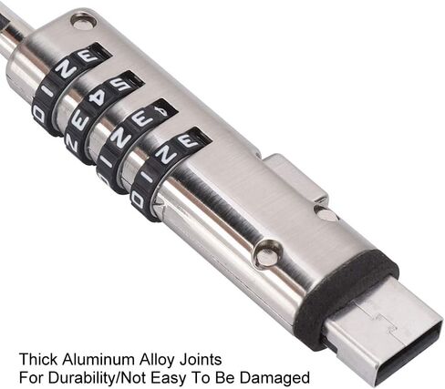 كابل قفل الكمبيوتر USB - BesCable 4 فتح كلمة المرور الرقمية قفل الكمبيوتر المحمول الأمن قفل كابل ضد السرقة in Kuwait