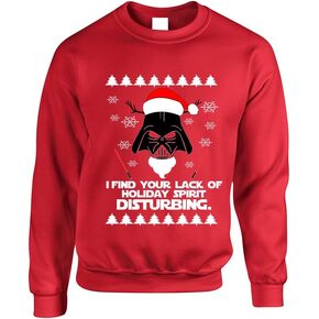 ALLNTRENDS Adult Sweatshirt I Find Your Lack Of Holiday Spirit Disturbing Xmas
