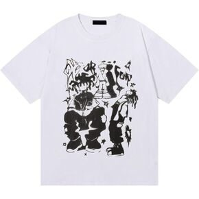 Bealin Mens Graphic Tees Oversized Creative Graffiti Short Sleeve Shirts Summer Casual Rapper Streetwear Y2k Tops Tshirt