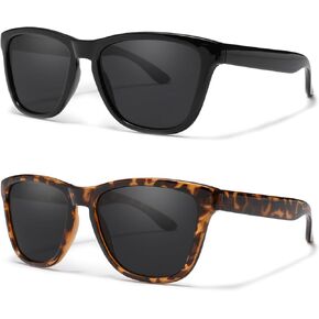 Carefully Classic Polarized Sunglasses for Women and Men Ultralight Sun Glasses with UV Protection NC759-A1-2pack in Saudi Arabia