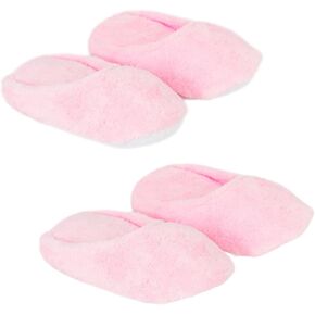 THIRSTY TOWELS Cloud 9 Turkish Spa Slippers, Cozy Plush Lounging Mules, Non-Slip, Washable 2-Pack, Holiday Gift, Stocking Stuffer