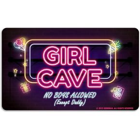 GEEKBEAR Girl Cave Sign - Made with Premium Acrylic - A Cute & Educational Addition to Any Little Girl's Room (Neon Style) - Discontinued Soon