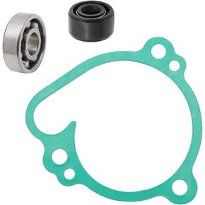 Fit for Kawasaki KX80 KX85 KX100 Water Pump Rebuild Kit Bearing Seal Gasket, OEM# 11009-1972 11061-0184 92049-1366 92045-1305