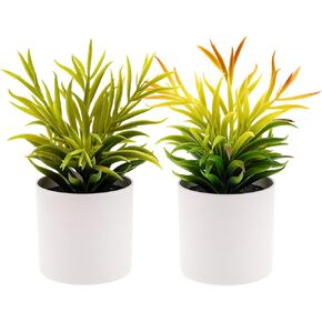 Gresorth Set of 6 Artificial Succulents Plant Decoration in Pots Fake Spiky Aloe Cactus Agave Flower Cacti Potted Ornament Farmhouse Office