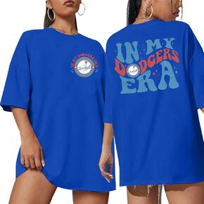 BANGELY Baseball Shirt Women Oversized Baseball Fan Shirt Funny in My Era Graphic Tee Baseball Mama Short Sleeve Tops