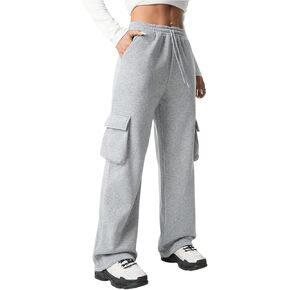 Girl's Joggers Sweatpants Drawstring Waist Wide Leg Pants Casual Baggy Sweatpants with Pocket