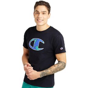 Champion Men's Classic T Shirt, Earth C Logo