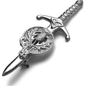 Scottish Thistle Kilt Pin - Rust Free Brass - 4 Inches