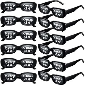 12 قطعة نظارات عيد الميلاد 2024 عيد ميلاد سعيد نظارات عيد الميلاد عطلة الحسنات حفلة عيد الميلاد لوازم كابينة تصوير الدعائم in Kuwait