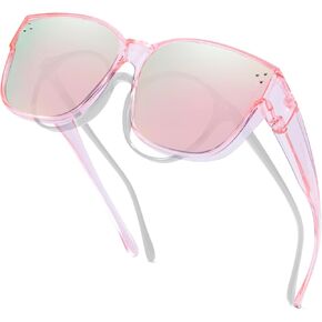 Xfeel Sunglasses Over Glasses Women, Polarized Sun Glasses Women with UV Protection Over Prescription Eyeglasses Trendy 2024