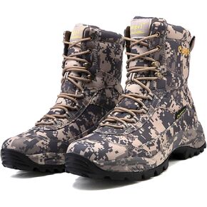 Camo Hiking Boots for Men Waterproof Slip-Resistant Durable Breathable Hunting Boots for Men Perfect for Outdoor Activities Mens Hunting Shoes Heavy Duty Camouflage Boots