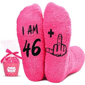 HAPPYPOP 50th Funny Birthday Gifts for Women - Gifts for 45 50 Year Old Women, Socks for Women in Their 40s