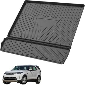 Custom Fit for Cargo Liner Land Rover Discovery 5 L462 2017-2022 - Black TPE All Weather Heavy Duty Waterproof Rear Cargo Tray Trunk Floor Mat Protector