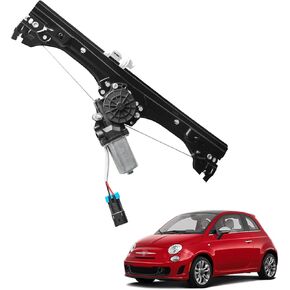 Front Right Power Window Regulator And Motor Assembly Compatible with Fiat 500 1.4L 2012 2013 2014 2015 2016 2017 2018 2019 Replaces Part Number 751-649 68070266AC 68070266AD 68070266AE Passenger Side